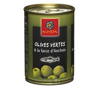 Lot de 3 unités *** MONTPERAL Olives vertes à la farce d'anchois 300g