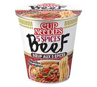 Lot de 3 unités *** NISSIN Cup nouilles japonaises instantanées bœuf aux 5 épices 1 personne 64g