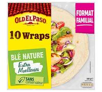Lot de 3 unités *** OLD EL PASO Wraps de blé nature extra moelleux sans conservateur 10 wraps 580g