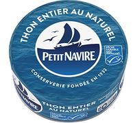 Lot de 3 unités *** PETIT NAVIRE Thon albacore entier MSC au naturel 160g