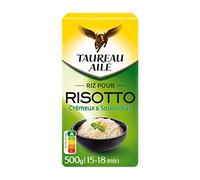 Lot de 3 unités *** TAUREAU AILE Riz arborio pour risotto prêt en 15-18 min 500g