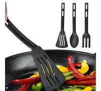 Lot de 3 ustensiles de cuisine en nylon | Spatule à poisson fendue | Ustensiles de cuisine résistants à la température pour la cuisson | Ensemble d'ustensiles de cuisine pour une cuisine confortable