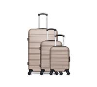 hero - lot de 3 - valise grand format, valise cabine et valise cabine xxs renoso - beige beige