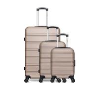 hero - lot de 3 - valise grand format, valise cabine et valise cabine xxs renoso - beige beige