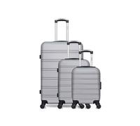 hero - lot de 3 - valise grand format, valise cabine et valise cabine xxs renoso - gris gris