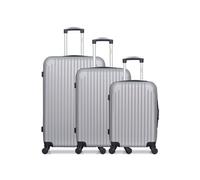 - lot de 3 - valise grand format, valise weekend et valise cabine carpates - gris