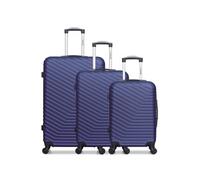 - lot de 3 - valise grand format, valise weekend et valise cabine lena - marine