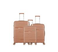 - lot de 3 - valise grand format , valise weekend et valise cabine pegase - vieux rose