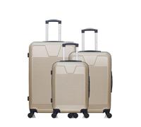 Lot de 3 - Valise grand format, valise weekend et valise cabine SELENGA - BEIGE - WAVE PARIS
