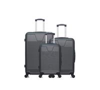 - lot de 3 - valise grand format, valise weekend et valise cabine selenga - gris fonce