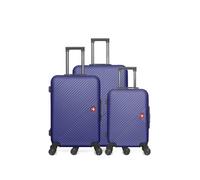 swiss kopper - lot de 3 - valise grand format, valise weekend et valise cabine spiez - marine MARINE