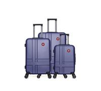 - lot de 3 - valise grand format, valise weekend et valise cabine uster - marine
