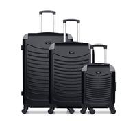 Lot de 3 - Valise Grand format, valise weekend et valise cabine XXS CONGO - noir - WAVE PARIS