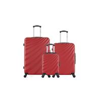 - lot de 3 - valise grand format, valise weekend et valise cabine xxs danube - bordeaux
