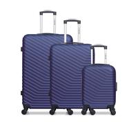 Lot de 3 - Valise Grand format, valise weekend et valise cabine XXS LENA - bleu - WAVE PARIS
