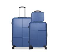 hero - lot de 3 - valise grand format, valise weekend et vanity coronado - marine marine G