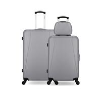 Lot de 3 - Valise grand format, valise weekend et vanity LANZAROTE gris