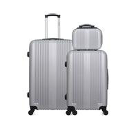 hero - lot de 3 - valise grand format, valise weekend et vanity lipari - gris gris G