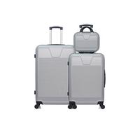 - lot de 3 - valise grand format, valise weekend et vanity selenga - gris