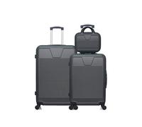 - lot de 3 - valise grand format, valise weekend et vanity selenga - gris fonce