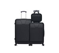 - lot de 3 - valise grand format, valise weekend et vanity selenga - noir