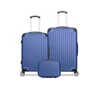 - lot de 3 - valise grand format, valise weekend et vanity tage - marine