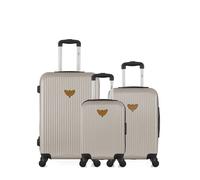 Lot de 3 - Valise weekend, valise cabine et valise cabine XXS AGATA - beige - LPB LUGGAGE