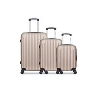 - lot de 3 - valise weekend, valise cabine et valise cabine xxs carpates - beige