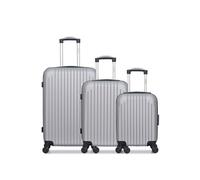 - lot de 3 - valise weekend, valise cabine et valise cabine xxs carpates - gris