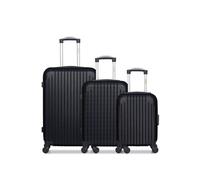 - lot de 3 - valise weekend, valise cabine et valise cabine xxs carpates - noir