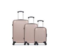 hero - lot de 3 - valise weekend, valise cabine et valise cabine xxs carpates - rose dore rose dore G