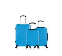 - lot de 3 - valise weekend, valise cabine et valise cabine xxs danube - bleu
