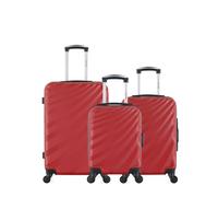 Lot de 3 - Valise Weekend, valise cabine et valise cabine XXS DANUBE - ROUGE - WAVE PARIS