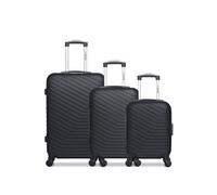 - lot de 3 - valise weekend, valise cabine et valise cabine xxs lena - noir