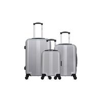 - lot de 3 - valise weekend, valise cabine et valise cabine xxs lipari - gris