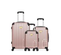Lot de 3 - Valise weekend, valise cabine et valise cabine XXS MARIANNE - rose - LPB LUGGAGE