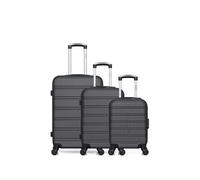 hero - lot de 3 - valise weekend , valise cabine et valise cabine xxs renoso - gris fonce gris fonce G
