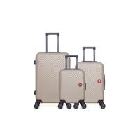 - lot de 3 - valise weekend, valise cabine et valise cabine xxs spiez - beige