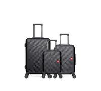 - lot de 3 - valise weekend, valise cabine et valise cabine xxs spiez - noir