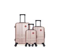 - lot de 3 - valise weekend, valise cabine et valise cabine xxs uster - rose dore