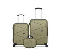 - lot de 3 - valise weekend, valise cabine et vanity amazone - kaki