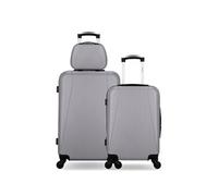 - lot de 3 - valise weekend, valise cabine et vanity lanzarote - gris