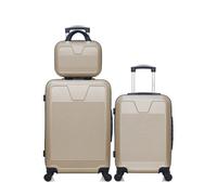 Lot de 3 - Valise weekend, valise cabine et vanity SELENGA - BEIGE - WAVE PARIS