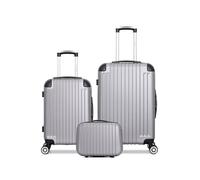 - lot de 3 - valise weekend, valise cabine et vanity tage - gris