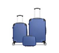 - lot de 3 - valise weekend, valise cabine et vanity tage - marine