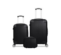 - lot de 3 - valise weekend, valise cabine et vanity tage - noir