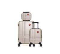 - lot de 3 - valise weekend , valise cabine xxs et vanity uster - beige