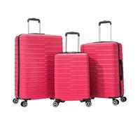 Lot de 3 Valises - 100% ABS - LYS Paris 360/3 - Fushia