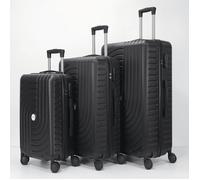 Lot de 3 Valises 20""/24""/28"" I Coque Rigide en ABS I Serrure à Code I 4 Roues à 360° I NOIR - HOMEROKK