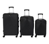 Lot de 3 Valises "Barcelone" 95L Noir Noir
